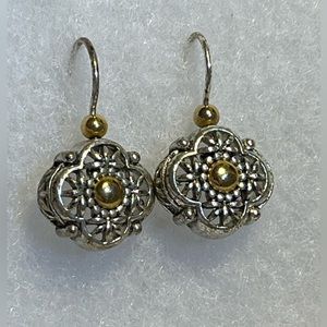 Silver & Gold Colored Avon Earrings Costume Jewelry Pierced Hanging N.R. Vintage